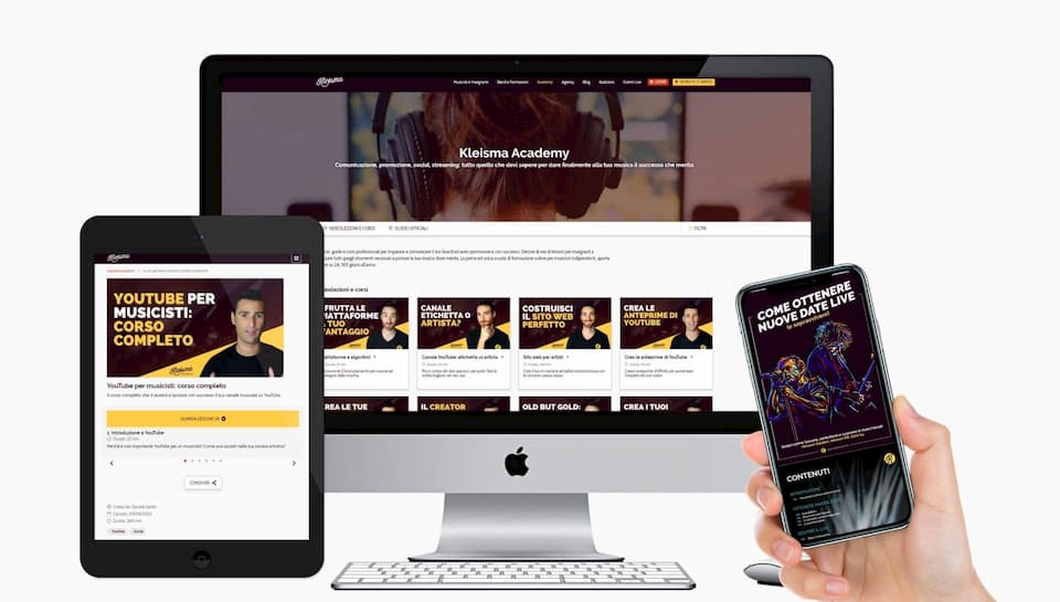 schermate esemplificative di Academy